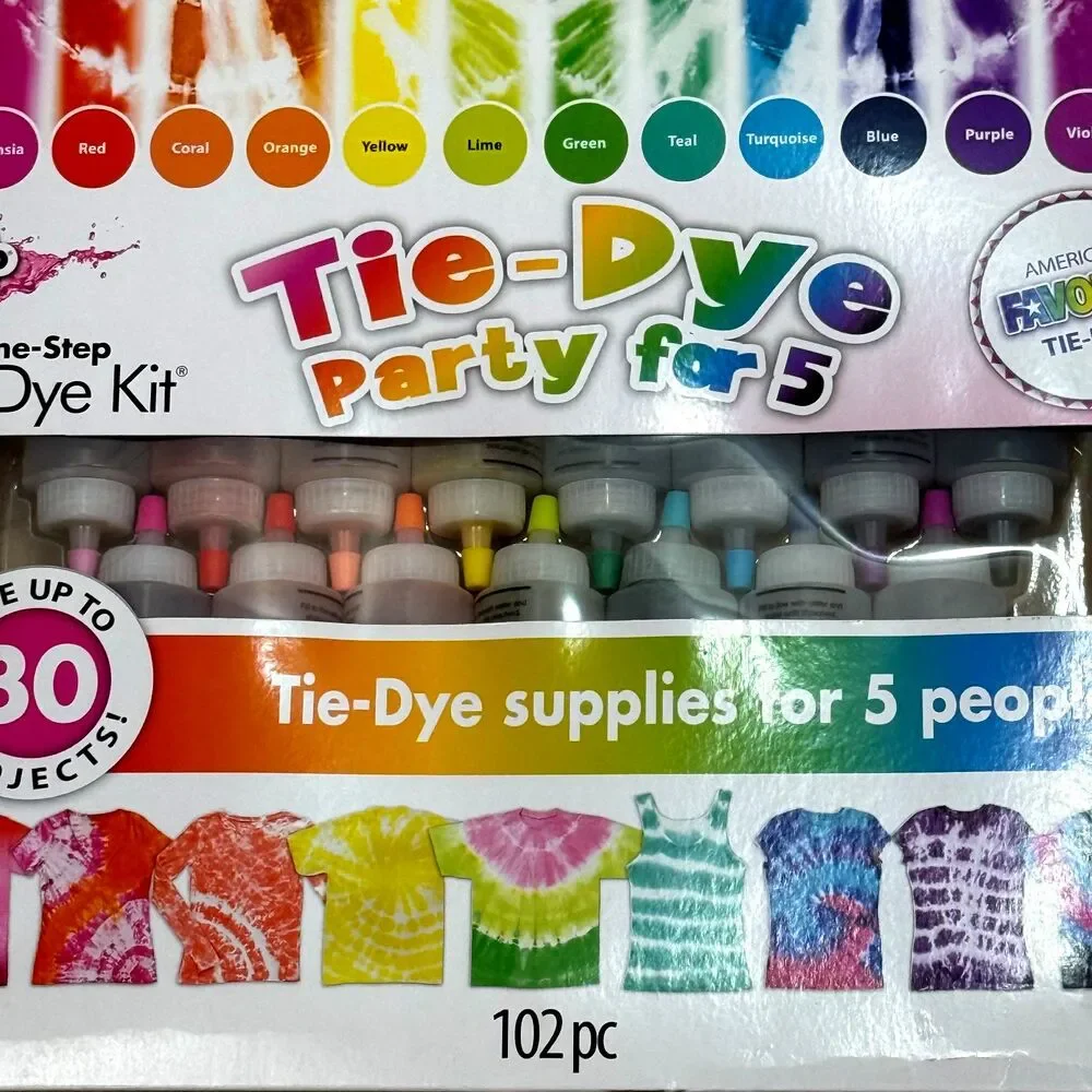 Tulip Tie Dye Party Kit 15 Rainbow Color‎ Bottles Group Activity Festival Gear